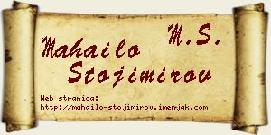 Mahailo Stojimirov vizit kartica